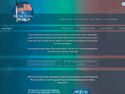 strikeforceofprayer.com snapshot