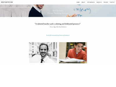 zevthetutor.com snapshot