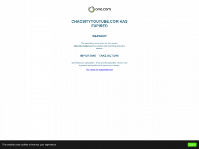 chaosityyoutube.com snapshot