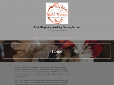 blissfulbeginningsweddings.com snapshot