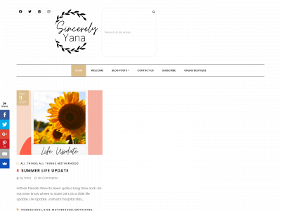 sincerelyyana.com snapshot