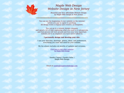maplewebdesign.com snapshot