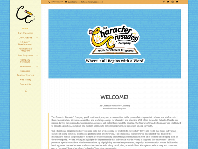 thecharactercrusadescompany.com snapshot