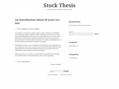 stockthesis.space snapshot