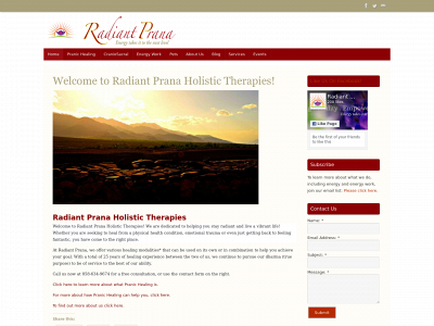 radiantprana.net snapshot
