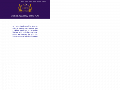 lupineacademyarts.com snapshot