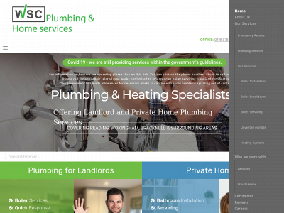wscplumbingandhomeservices.co.uk snapshot