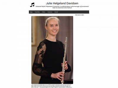 juliedavidsen.com snapshot
