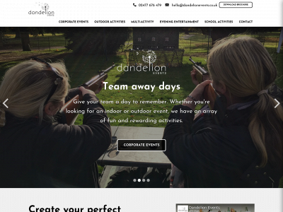 dandelionevents.co.uk snapshot