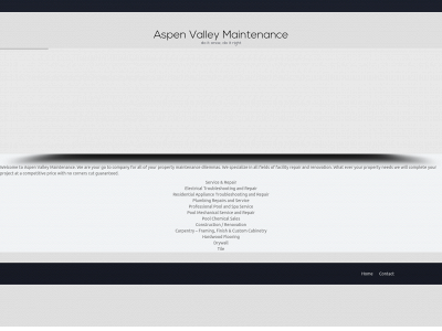 aspenvalleymaintenance.com snapshot