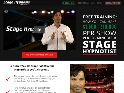 stagehypnosisuniversity.com snapshot