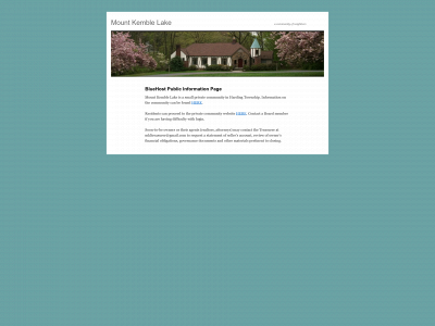 mountkemblelake.org snapshot