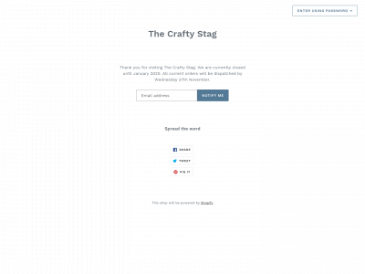 craftystag.co.uk snapshot