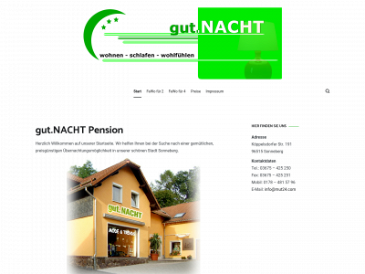 gutnacht-pension.de snapshot