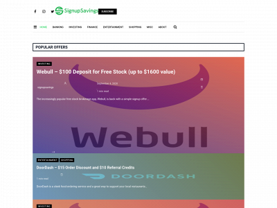 signupsavings.com snapshot