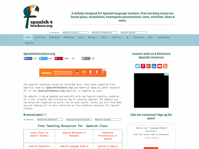spanish4teachers.org snapshot