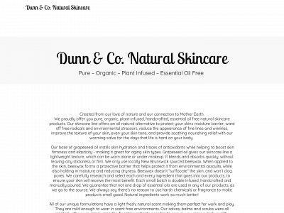 www.dunnandcompanynaturalskincare.com snapshot