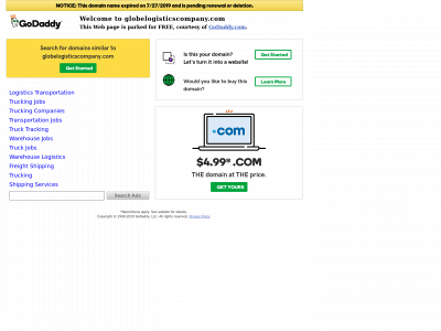 globelogisticscompany.com snapshot