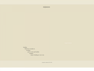mijmeren.be snapshot