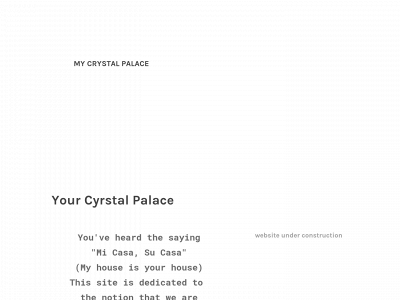 mycrystalpalace.com snapshot