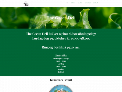 thegreendeli.dk snapshot