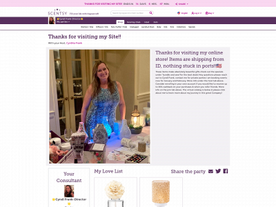 cyndifrank.com snapshot