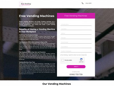 ariavending.co.uk snapshot