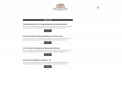 themaintenanceengineer.com snapshot