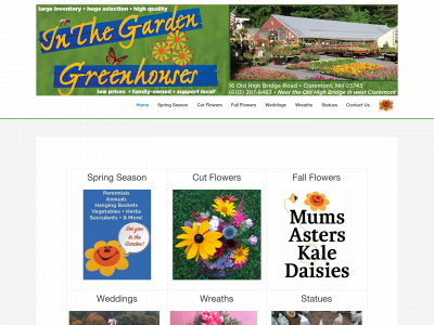 inthegardengreenhouses.com snapshot