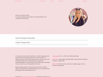 jasmineohlin.com snapshot