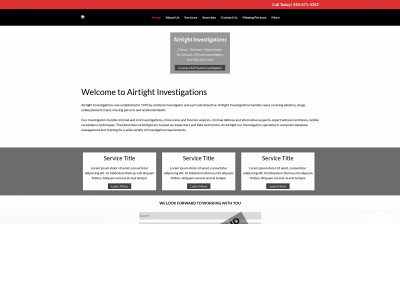 airtightinvestigations.com snapshot