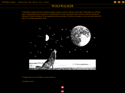 wolfwalkersjournal.com snapshot