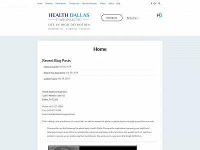 healthdallaschiro.com snapshot