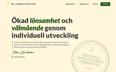 mlledarutveckling.se snapshot