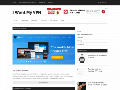 iwantmyvpn.com snapshot