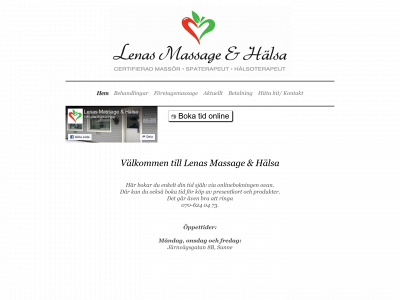 lenasmassageochhalsa.se snapshot