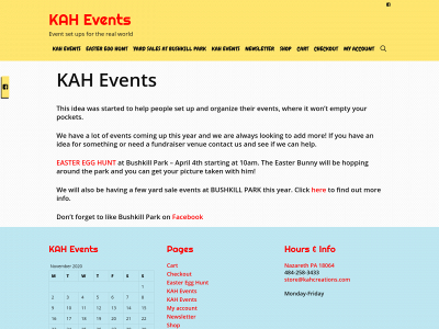 kahevents.com snapshot