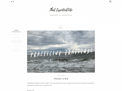 thatessentiallife.com snapshot