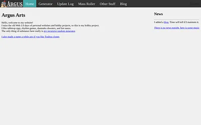 argusarts.com snapshot
