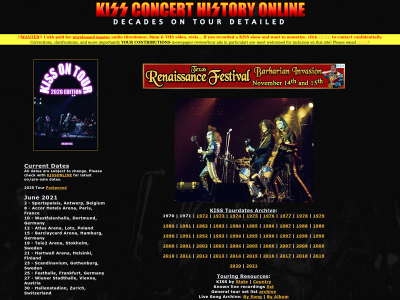 kissconcerthistory.com snapshot