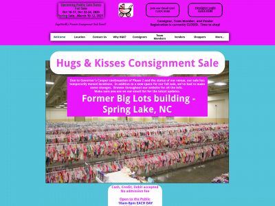 hugsandkissesconsignment.com snapshot