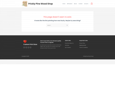 pricklypinewoodshop.com snapshot