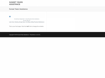 sunsetyearsassistance.com snapshot