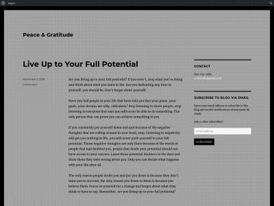 livewithpeaceandgratitude.com snapshot