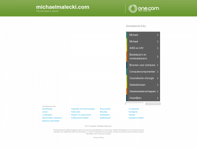 michaelmalecki.com snapshot