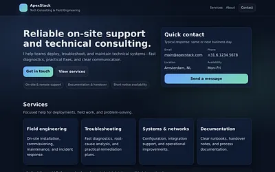 apexstack.nl snapshot