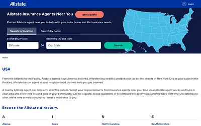 agents.allstate.com snapshot