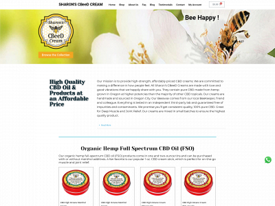 sharonscbdcream.com snapshot