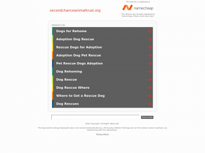 secondchanceanimaltrust.org snapshot