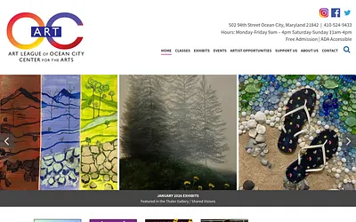 artleagueofoceancity.org snapshot